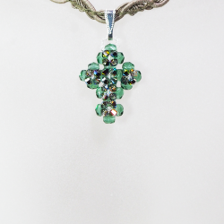 Pendant 30cm - Valonia-Khaki Braid - Pendant 30cm - Laiton argenté